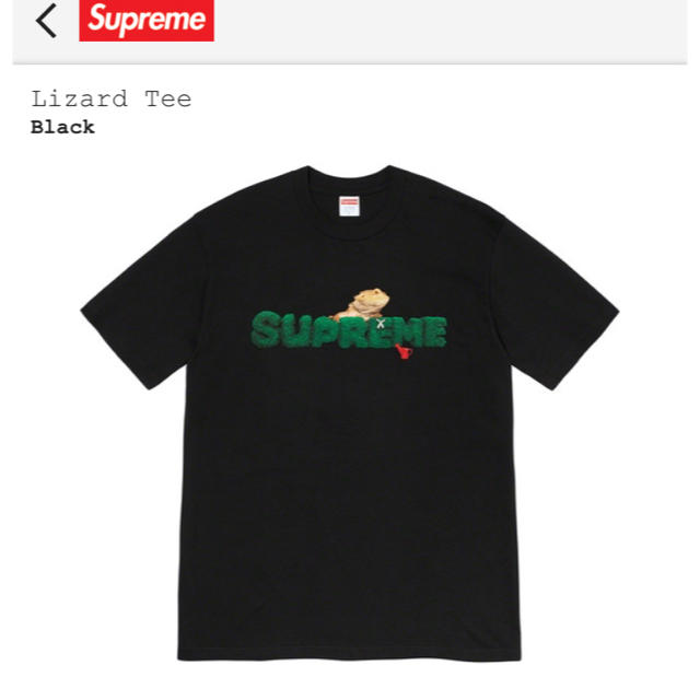 トップスsupreme lizard tee black large