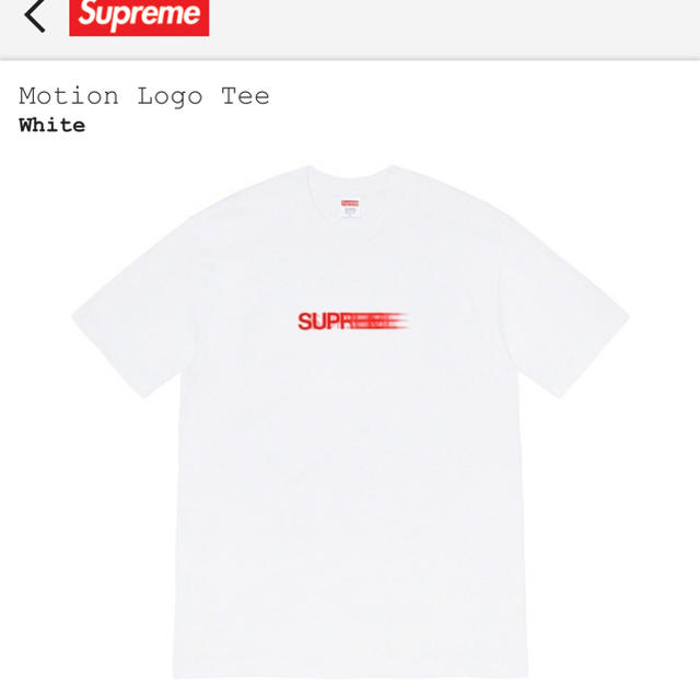 サイズM  supreme シュプリーム モーション ロゴ   White