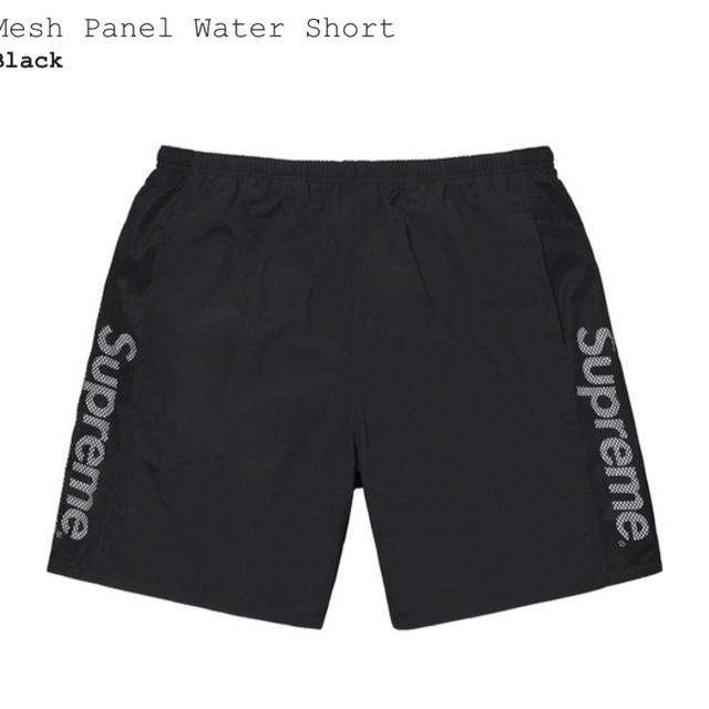 Supreme Mesh Panel Water Short black M | feber.com