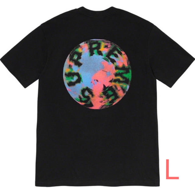 supreme marble tee L logo マーブル　tシャツ　白