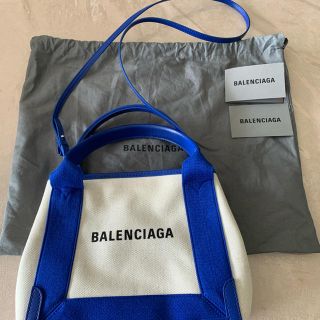 バレンシアガ(Balenciaga)のバレンシアガ　トートバッグ　ネイビーカバXS 超美品(トートバッグ)