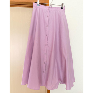 ユニクロ(UNIQLO)のUNIQLO シャツ風スカート　ピンク(ロングスカート)