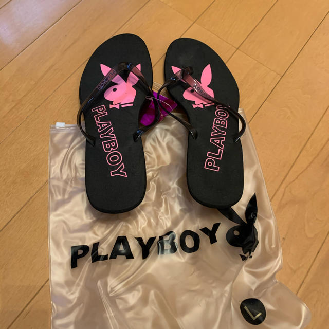 PLAYBOY(プレイボーイ)の新品　　　プレイボーイ　サンダル　ビーチサンダル　ヒール　　L レディースの靴/シューズ(サンダル)の商品写真