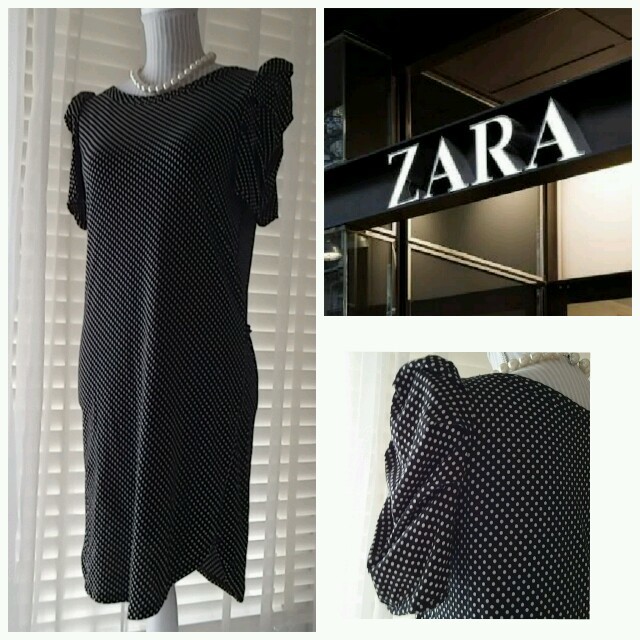 ZARA(ザラ)の【送込】デザインフレンチドットワンピース レディースのワンピース(ひざ丈ワンピース)の商品写真