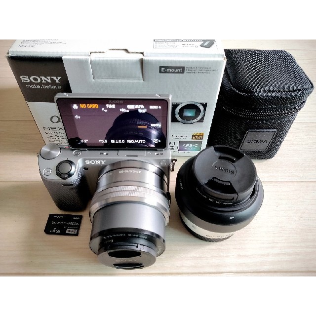 SONY(ソニー)のNEX-5R 単焦点セット スマホ/家電/カメラのカメラ(ミラーレス一眼)の商品写真