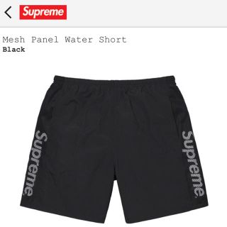 シュプリーム(Supreme)のMesh Panel Water Short  黒　s  水着　supreme (水着)