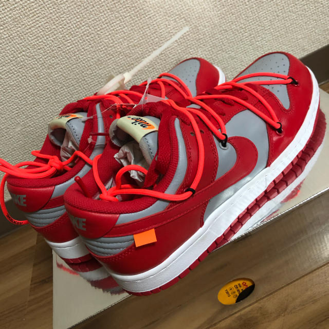 OFF-WHITE - offwhite x Nike Dunk Low red 26cm