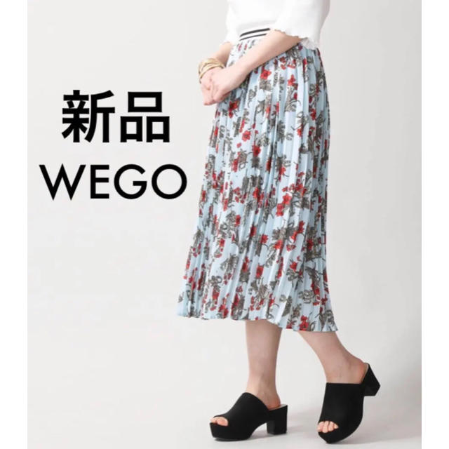 WEGO(ウィゴー)の新品 WEGO ウィゴー プリーツスカート フラワー 花柄 スカート レディースのスカート(ひざ丈スカート)の商品写真