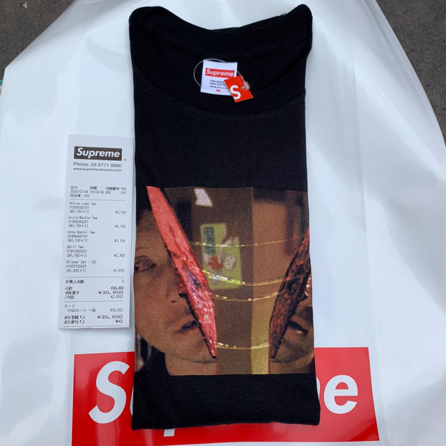 Supreme(シュプリーム)のSupreme Split Tee Black M メンズのトップス(Tシャツ/カットソー(半袖/袖なし))の商品写真