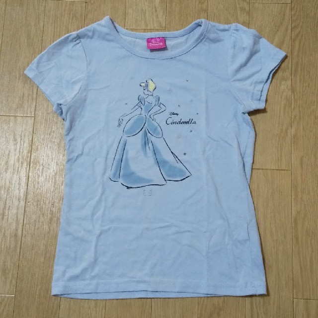 Disney(ディズニー)のディズニープリンセス Tシャツ 140 水色 キッズ/ベビー/マタニティのキッズ服女の子用(90cm~)(Tシャツ/カットソー)の商品写真