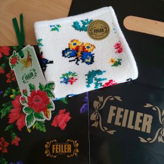 フェイラー(FEILER)のギフトに♥️ホワイト  ハイジ  ハンカチ  フェイラー(ハンカチ)