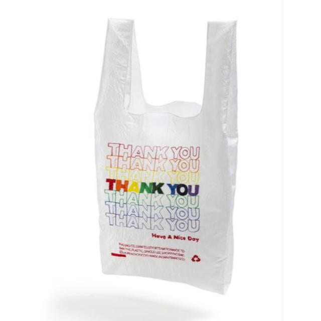 OPEN EDITIONS／THANK YOU TOTE エコバッグ　レインボー
