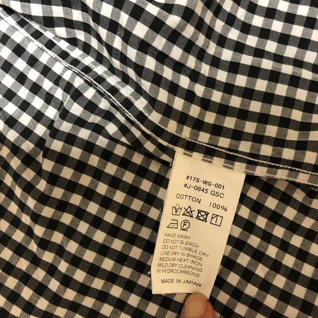 GYMPHLEX(ジムフレックス)のジムフレックス  チェックシャツ  黒×白 レディースのトップス(シャツ/ブラウス(半袖/袖なし))の商品写真