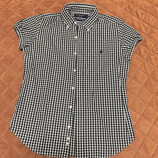 ジムフレックス(GYMPHLEX)のジムフレックス  チェックシャツ  黒×白(シャツ/ブラウス(半袖/袖なし))