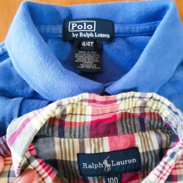 Ralph Lauren(ラルフローレン)の[RALPHLAUREN/100]ラルフローレン半袖ポロシャツチ ェックシャツ キッズ/ベビー/マタニティのキッズ服男の子用(90cm~)(Tシャツ/カットソー)の商品写真