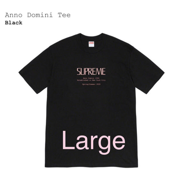 Supreme Anno Domini Tee Black Large 黒配送方法送料込み発送元