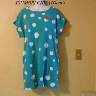 ツモリチサト(TSUMORI CHISATO)のTSUMORI CHISATOcat'sツモリチサト♡水玉　猫ワンピース(ひざ丈ワンピース)