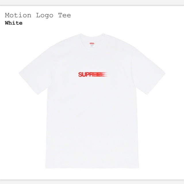 Motion logo tee ホワイト　シュプリーム  supremeTシャツ/カットソー(半袖/袖なし)