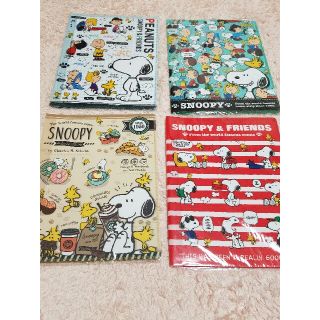 スヌーピー(SNOOPY)のスヌーピー　イージーインクリアファイル文房具　4枚セット(ファイル/バインダー)