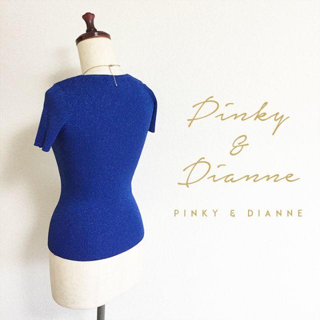 Pinky&Dianne(ピンキーアンドダイアン)のPINKY&DIANNE☆キレイめ半袖サマーニット レディースのトップス(ニット/セーター)の商品写真