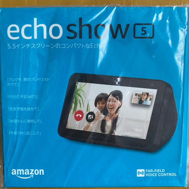 ECHO(エコー)の新品未開封。amazon echo show 5 チャコール スマホ/家電/カメラのオーディオ機器(スピーカー)の商品写真