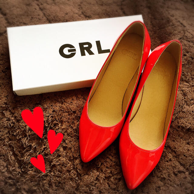 GRL(グレイル)の赤パンプス レディースの靴/シューズ(ハイヒール/パンプス)の商品写真