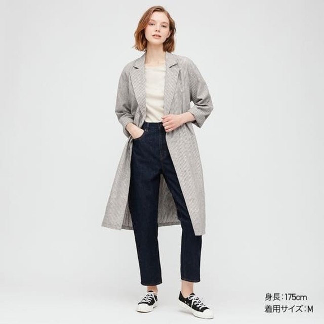 新品 ユニクロ リネンコットン コート L propar.com.ar