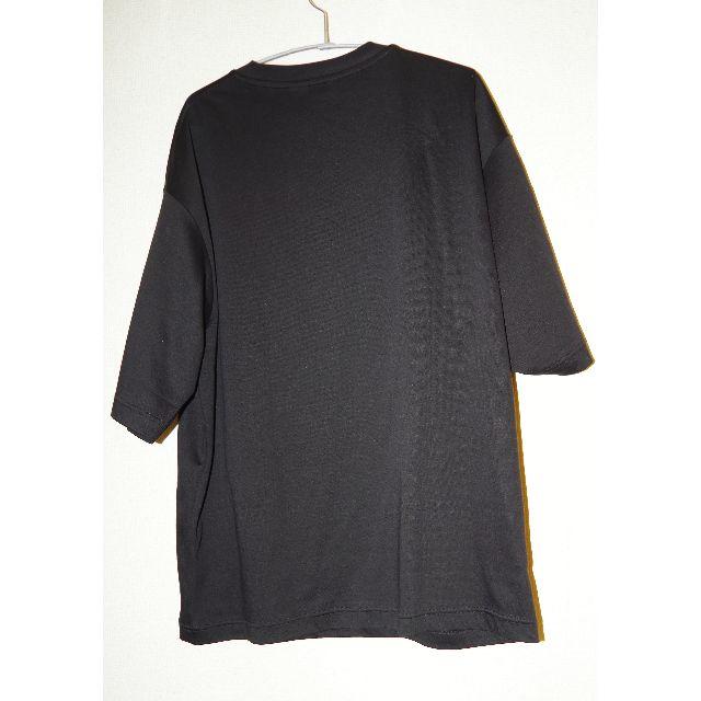 UNIQLO(ユニクロ)のエアリズムコットンオーバーサイズTシャツ　黒　ブラック　XL メンズのトップス(Tシャツ/カットソー(半袖/袖なし))の商品写真