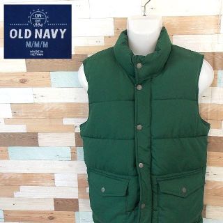 オールドネイビー(Old Navy)の【OLD NAVY】 美品 オールドネイビー グリーン中綿ベスト サイズM(ベスト)