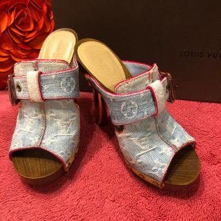 ルイヴィトン(LOUIS VUITTON)のルイヴィトンデニムサンダル　超美品　レア(サンダル)