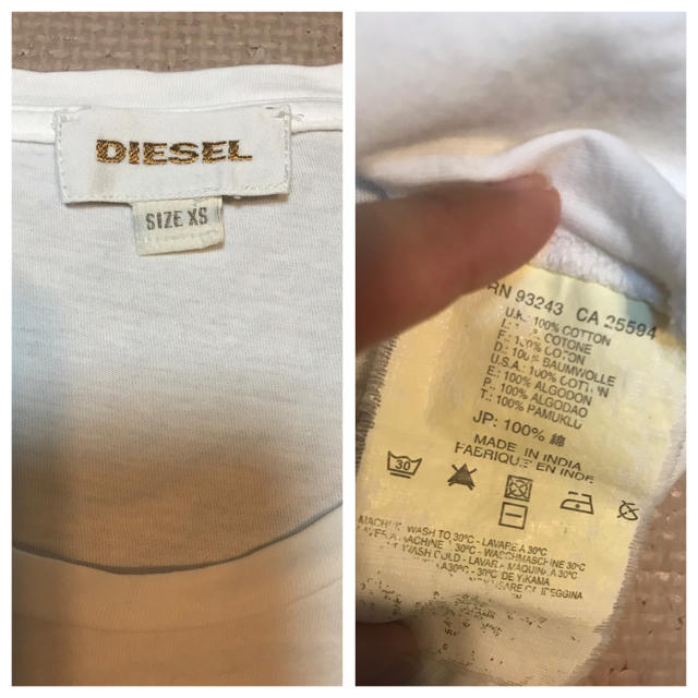 DIESEL(ディーゼル)のDIESEL  スタッズ付き半袖Tシャツ　XSサイズ レディースのトップス(Tシャツ(半袖/袖なし))の商品写真