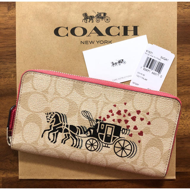 【2020年春夏新作☆COACH】新品　長財布　ホース&キャリッジ