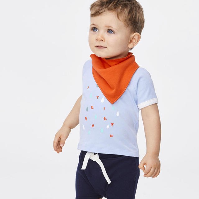 PETIT BATEAU(プチバトー)の新品未使用　プチバトー 36m プリント半袖Ｔシャツ ライトブルー キッズ/ベビー/マタニティのベビー服(~85cm)(Ｔシャツ)の商品写真