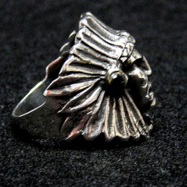 90's・925・Southwest ブラックオニキス ・ Chief Ring メンズのアクセサリー(リング(指輪))の商品写真