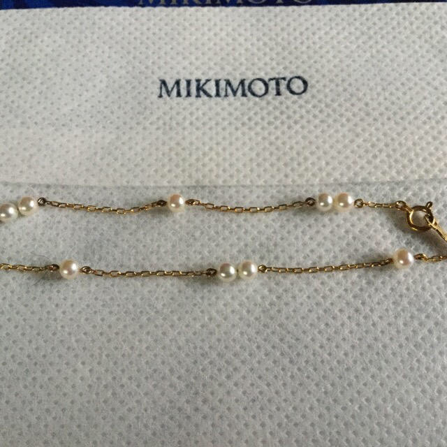 MIKIMOTO(ミキモト)のミキモト ブレスレット 18金 イエローゴールド パール 真珠 K18 レディースのアクセサリー(ブレスレット/バングル)の商品写真