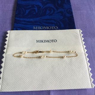 ミキモト(MIKIMOTO)のミキモト ブレスレット 18金 イエローゴールド パール 真珠 K18(ブレスレット/バングル)