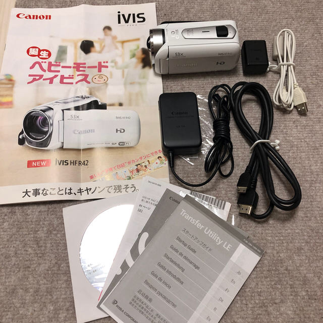 【美品】ビデオカメラ　canon ivis HF R42 メモリーカード付きカメラ