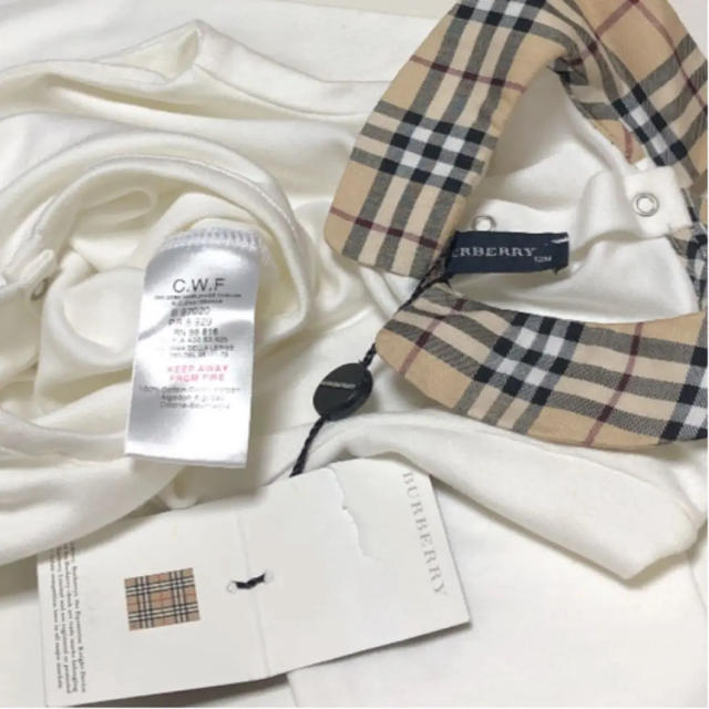 BURBERRY(バーバリー)の専用！新品！バーバリー　ロンパース チェック　セリーヌ グッチ　ラルフローレン キッズ/ベビー/マタニティのベビー服(~85cm)(ロンパース)の商品写真