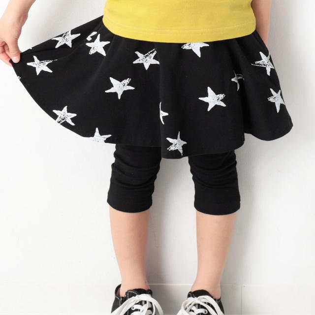 星柄6分丈スカッツ キッズ/ベビー/マタニティのキッズ服女の子用(90cm~)(スカート)の商品写真
