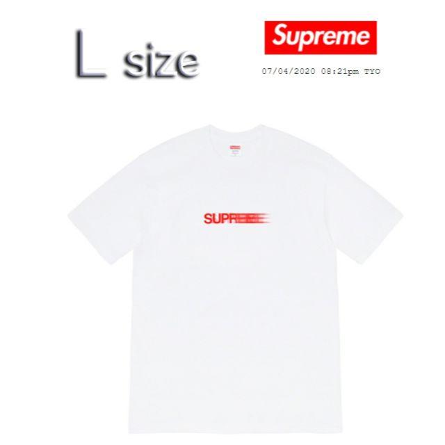 L 白 Supreme Motion Logo Tee