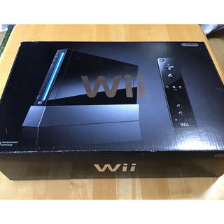 ウィー(Wii)のWii （ウィー） クロ [黒］本体　起動確認済み(家庭用ゲーム機本体)
