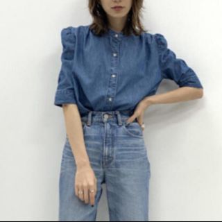 moussy ブラウス パフスリーブ デニム シャツ 半袖 デニム ジャケット