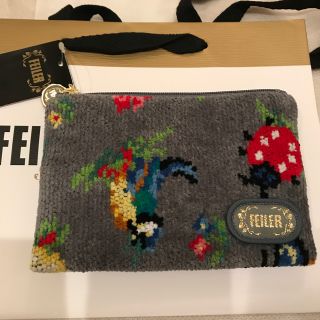 フェイラー(FEILER)のフェイラーハイジ　グレー　新品　ティッシュポーチ(ポーチ)