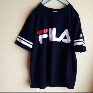 フィラ(FILA)のFILA　袖ライン　ビッグロゴ　プルオーバー(カットソー(半袖/袖なし))