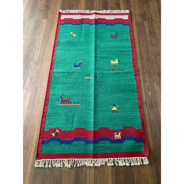 インドキリム ウール 手織り ⑧164.5×88cm