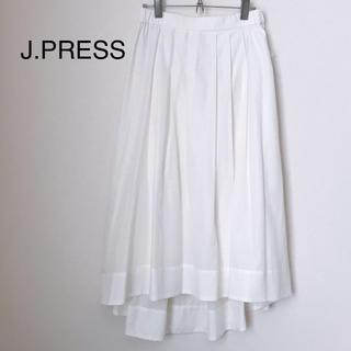 ジェイプレスレディス(J.PRESS LADIES)の【J.PRESS】 ロングスカート　ホワイト　未使用(ロングスカート)