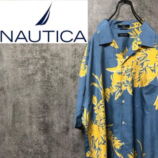 ノーティカ(NAUTICA)の【激レア】ノーティカ☆ビッグボタニカル柄オープンカラーシルクアロハシャツ(シャツ)