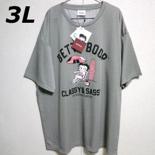 BETTY BOOP　新品　３Ｌ　ベティ・ブープ　シルバーグレー　吸水速乾(Tシャツ/カットソー(半袖/袖なし))