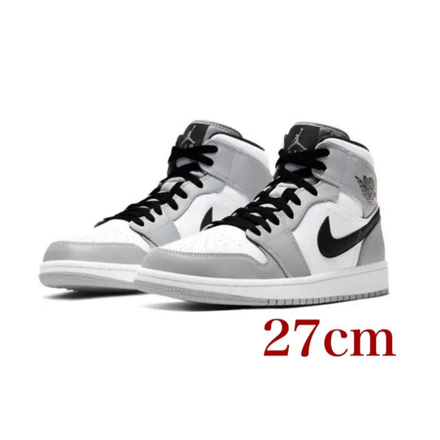 2足　NIKE AIR JORDAN 1 MID グレー 27cm