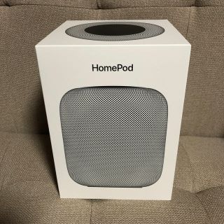 アップル(Apple)の【美品】 homepod space gray Appleスピーカー(スピーカー)